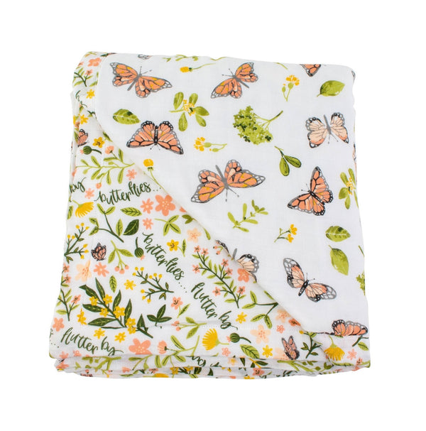 Butterfly + Flutterby Oh-So-Soft Muslin Snuggle Blanket